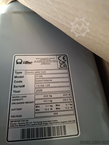 Electric Pallet Truck Pramac EY20L Neugerät