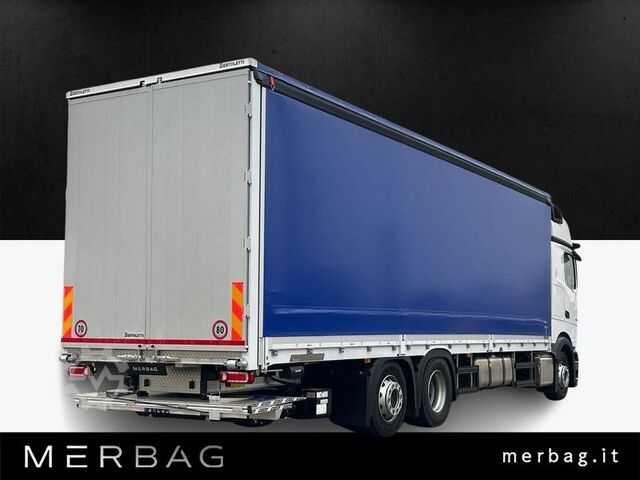 Flatbed truck with tarp Mercedes-Benz ACTROS