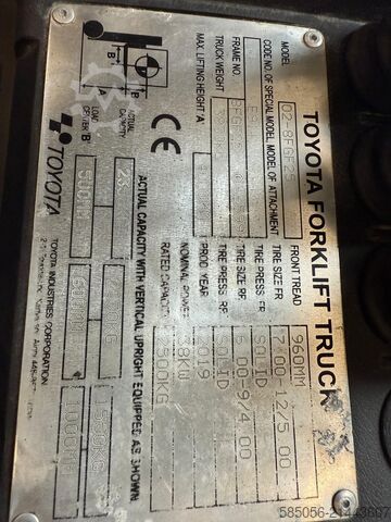 Forklift Toyota 10869 -  02-8FGF25