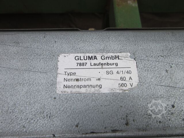 Stromführung 40A Brückenkran 4+5 polig Gluma Stromschiene Kran Hallenkran Metall Schiene Stromband + Zubehör