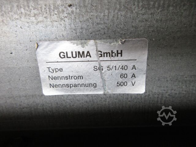 Stromführung 40A Brückenkran 4+5 polig Gluma Stromschiene Kran Hallenkran Metall Schiene Stromband + Zubehör