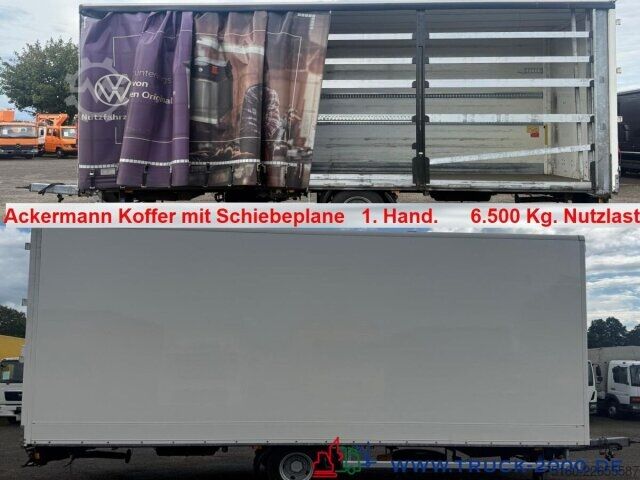 Kofferanhänger Ackermann Z-KA-F 10 10t. Koffer+Schiebeplane 6.5t.Nutzlast