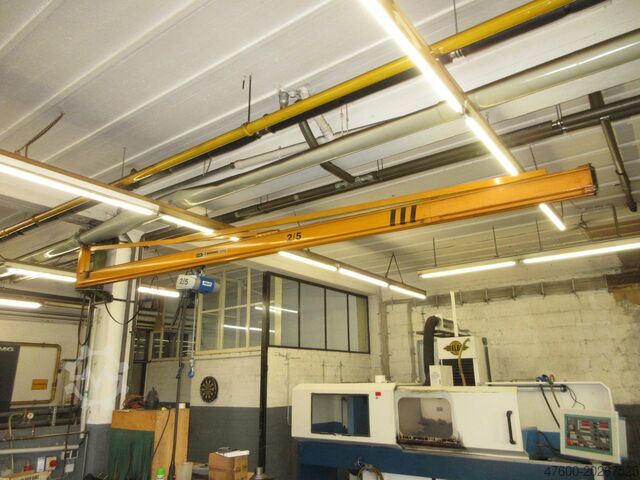 Wall-mounted slewing jib crane Slewing jib crane Chain hoist Demag KBK Drehkran Hallenkran Kran 125KG KBKII 5m Demag PK Kettenzug NL 125KG