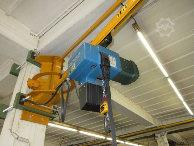 Wall-mounted slewing jib crane Slewing jib crane Chain hoist Demag KBK Drehkran Hallenkran Kran 400KG KBKI L 2m Demag DC Kettenzug NL 400KG