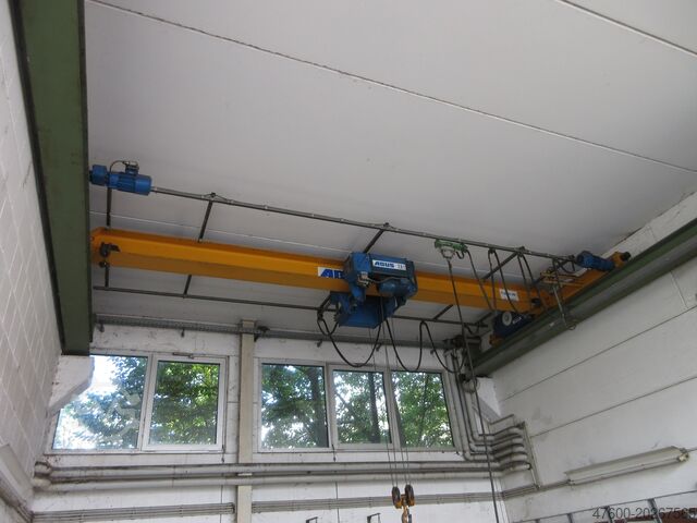Overhead crane, hall crane, gantry crane ABUS Hallenkran Brückenkran Kran ELV 2to Seilzug 2000Kg Spur 5550mm Laufschienen