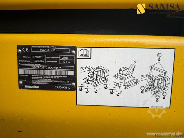 Chain excavator Komatsu PC 210 LC-11/OilQuick 70-55/2xLöffel/ZSA