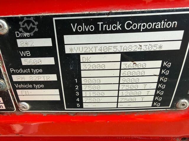 Autokran VOLVO FM500 8x2 Pusher Tridem Crane Hiab 099 B3 Radio