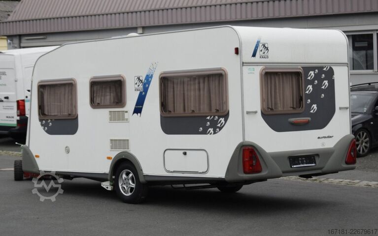 Wohnwagen KNAUS Eurostar 450 mit Mover und Vorzelt