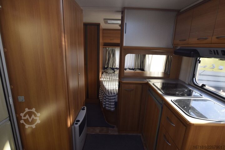 Wohnwagen KNAUS Eurostar 450 mit Mover und Vorzelt
