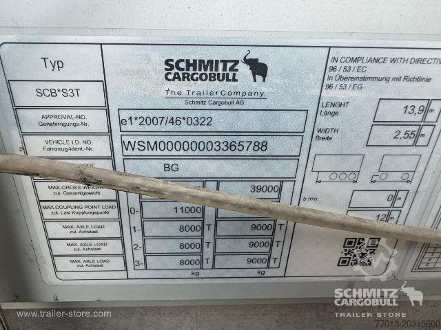 Open semitrailer with tarp Schmitz Cargobull Curtainsider Standard