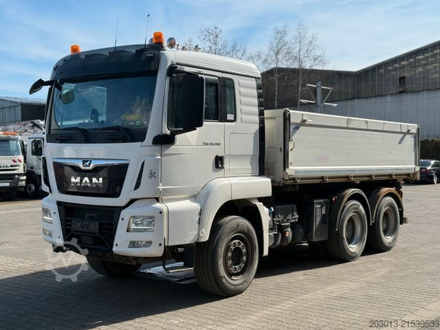 Three-sided tipper truck MAN TGS 26.460 6x4 BL Kempf Kipper