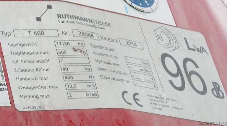 Lkw-Arbeitsbühne Ruthmann T 460