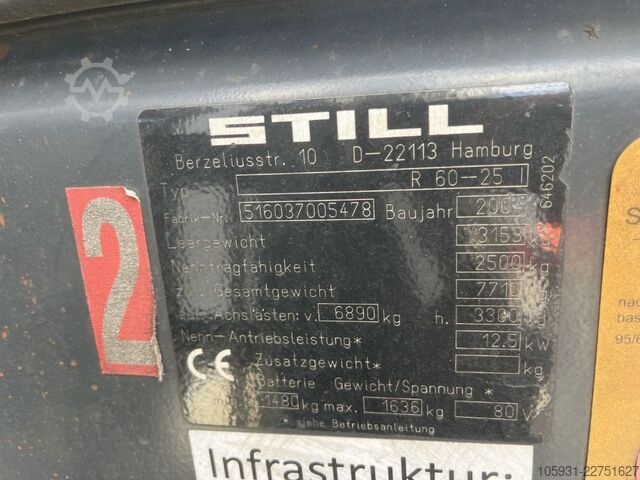 Electric 4-wheel forklift Still R60-25