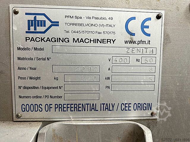 Schlauchbeutelmaschine PFM Zenith