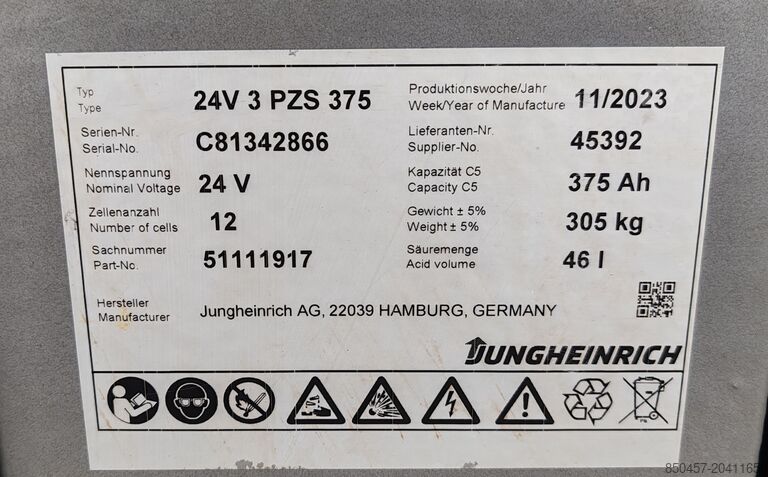 Palettenstapler Jungheinrich EJC 216z 1.6t/ 2.4m/ 100h/ 2023y/ initial