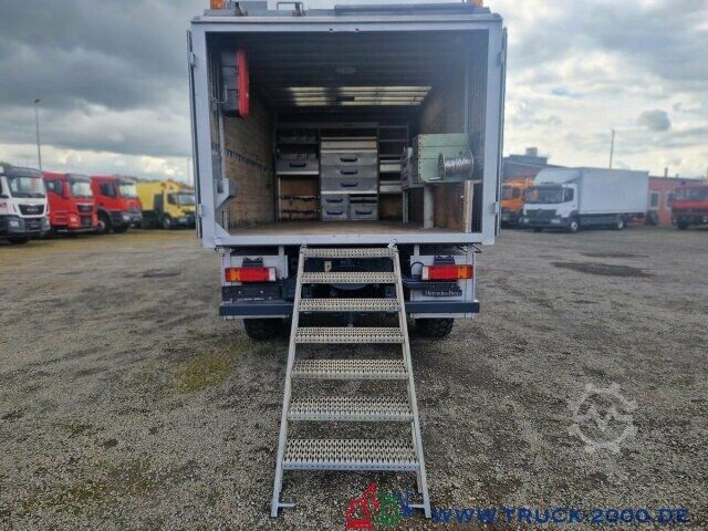 LKW mit Kofferaufbau Mercedes-Benz Atego 824 4x4 Ideal Werkstatt-Wohn-Expeditionsmobil