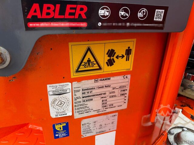 Combination roller Hamm HD10 VT 18,5 kW Kantenschneiderad