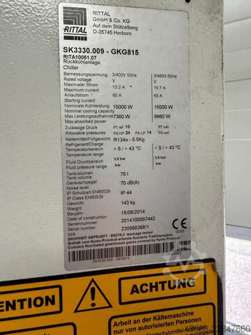 Cooling unit recooling system chiller Rittal SK3330.009-GKG815