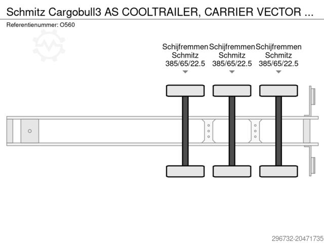 Kühl-/Tiefkühltransport Schmitz Cargobull 3 AS COOLTRAILER, CARRIER VECTOR 1350,
