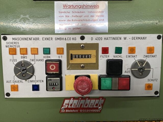 Einständer - Hydraulikpresse 20 ton., Schnellläuferpresse EXNER EEX 20 S