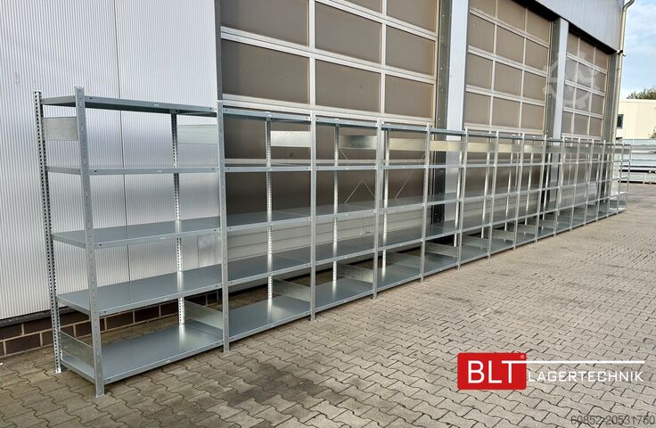 Plug-in shelving ca. 60,06 lfm. Fachbodenregale META H: 200 cm T: 60 cm , 150 kg pro Ebene