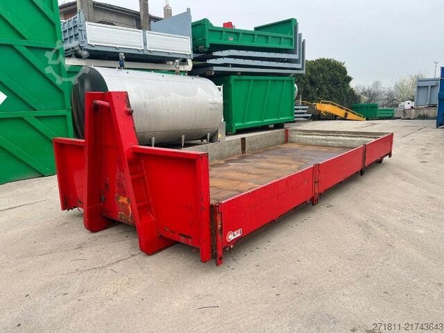 Roll-off container  CONTAINER SCARRABILE A PIANALE CON SPONDE