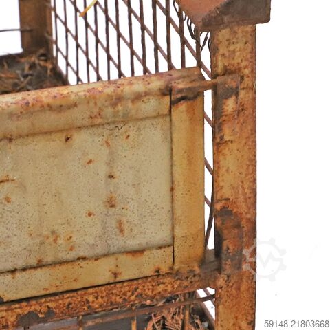 Used Mesh container fixed construction fixed construction stackable 1 flap at 1 long side, Kruizinga 98-6888GB