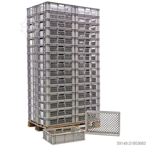 Used Breadbasket walls + floor perforated, L: 600, W: 400, H: 150 (mm).  28ltr, L: 600, W: Kruizinga 98-7143GB-PAL