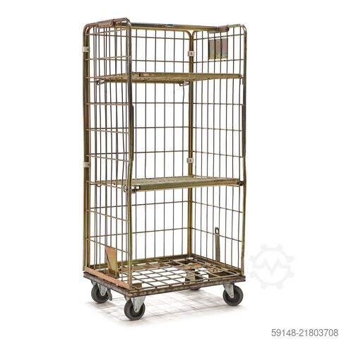Used Laundry roll container with 2 shelves, L: 820, W: 620, H: 1720 (mm).  674ltr, L: 820, Kruizinga 98-7575GB