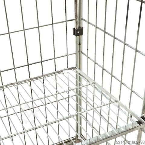 Used Laundry roll container with 2 shelves, L: 820, W: 600, H: 1800 (mm).  663ltr, L: 820, Kruizinga 98-8014GB