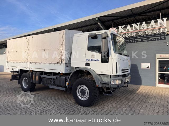 Flatbed truck with tarp IVECO 140 E240 Eurocargo 4x4 Miltär Camper Expedition