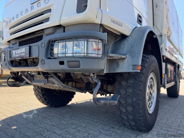 Flatbed truck with tarp IVECO 140 E240 Eurocargo 4x4 Miltär Camper Expedition
