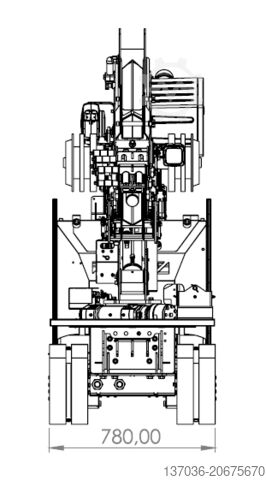 Minikran XM1200 - Tragkraft 1500 KG Befard XM1200 z lemieszem i widłami