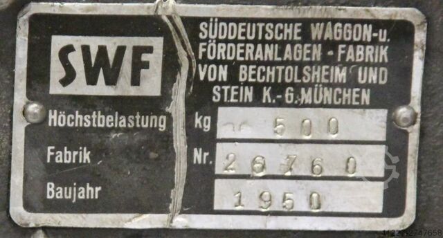 Electric wire rope hoist 500 kg SWF Tragkraft 0,50 to