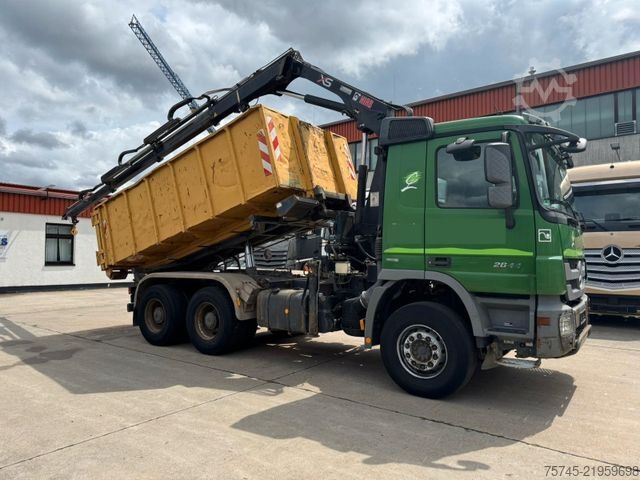 Roll-off tipper truck MERCEDES-BENZ ACTROS 2644 * 6 X 4 * HIAB KRAN 10 M * B&B *EPS
