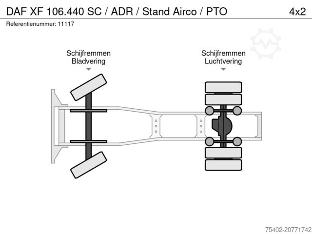 Standard-SZM DAF XF 106.440 SC / ADR / Stand Airco / PTO