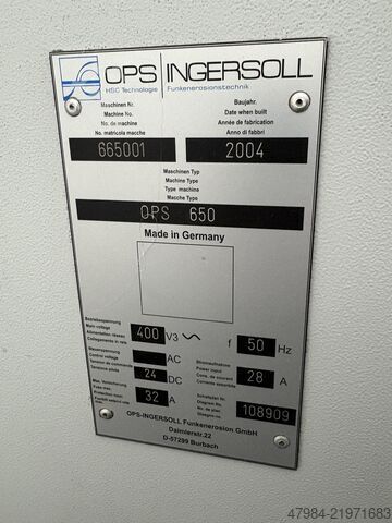 Universal machining center OPS INGERSOLL OPS 650