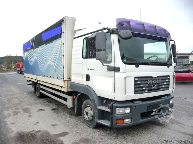 Flatbed + tarpaulin MAN TGL 12.240 4x2 BL