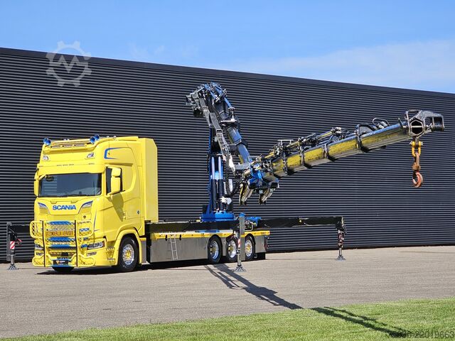 Loading platform Scania S580 V8 / 8x4 / FASSI 115 t/m CRANE / RETARDER