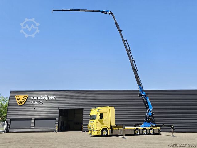 Loading platform Scania S580 V8 / 8x4 / FASSI 115 t/m CRANE / RETARDER