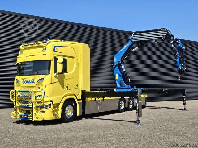 Loading platform Scania S580 V8 / 8x4 / FASSI 115 t/m CRANE / RETARDER