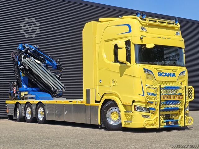 Loading platform Scania S580 V8 / 8x4 / FASSI 115 t/m CRANE / RETARDER