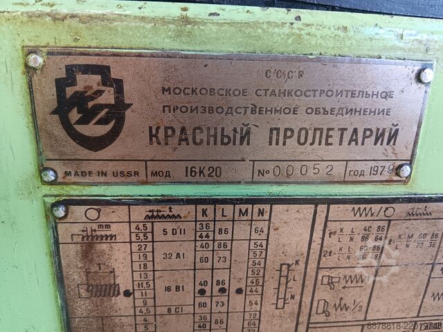Leit-/Zugspindeldrehmaschine Krasny Proletary 16K20