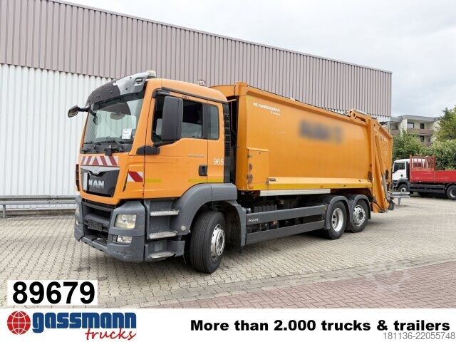 Garbage truck MAN TGS 26.320 6x2-4 BL, Lenk-/Liftachse, HS-Terberg