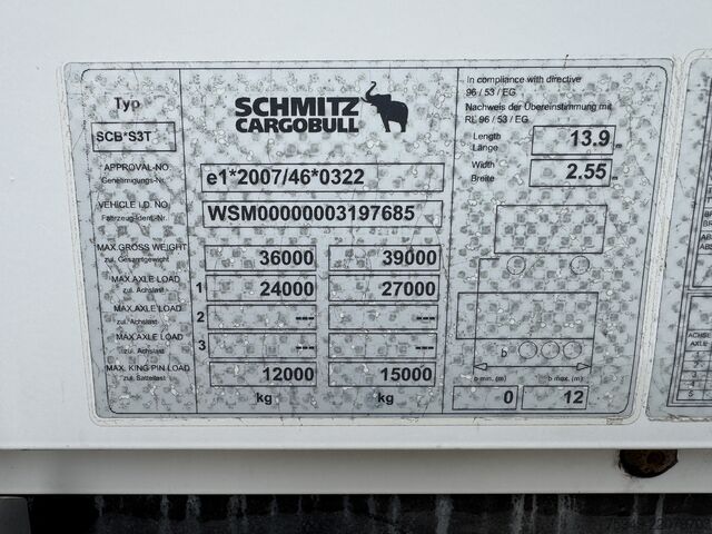 SCS24/L Standard, lift axle, SafetyRoof Schmitz Cargobull SCS24/L Standard, Liftachse, SafetyRoof