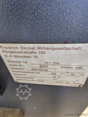 Tool room milling machine Deckel FP1Aktiv