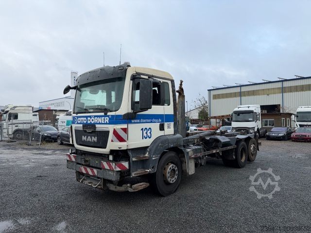 Roll-off tipper truck MAN TGS 26.360 6x2 Lenk/Lift Meiller Abroller