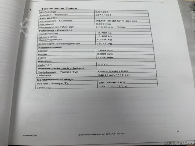 Saugwagen MAN TGA 18.360 4x2 HD-Kanalreiniger ASSMANN 6500 L