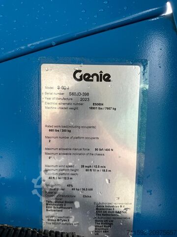 Telescopic Boom Genie S-60 J