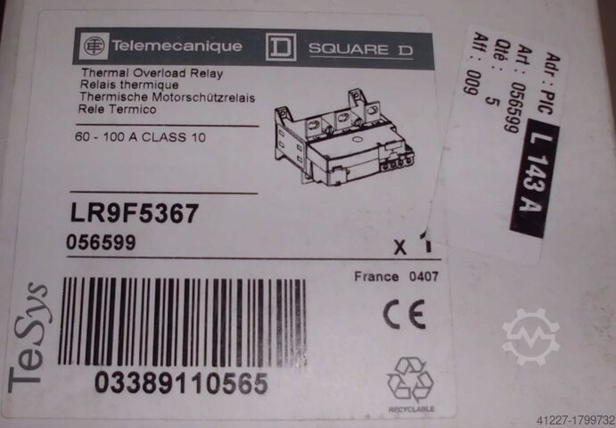 Thermal motor contactor relays Telemecanique LR9F5367